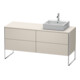 Duravit Meuble sous lavabo XSquare 160x54,8x77,8 cm, 4 tiroirs, taupe-1