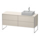 Duravit Meuble sous lavabo XSquare 160x54,8x77,8 cm, 4 tiroirs, taupe mat-1