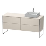 Duravit Meuble sous lavabo XSquare 160x54,8x77,8 cm, 4 tiroirs, taupe mat
