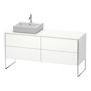 Duravit Meuble sous-lavabo XSquare 160x54,8x77,8cm, 4 tiroirs, blanc satin mat