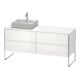 Duravit Meuble sous-lavabo XSquare 160x54,8x77,8cm, 4 tiroirs, blanc satin mat