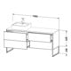 Duravit Meuble sous-lavabo XSquare 160x54,8x77,8cm, 4 tiroirs, blanc satin mat