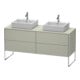 Duravit Meuble sous lavabo XSquare 160x54,8x77,8cm, 4 tiroirs, debout, Tau satin mat-1