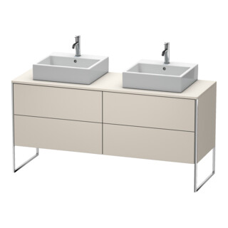 Duravit Meuble sous-lavabo XSquare 160x54,8x77,8cm, 4 tiroirs, debout, taupe mat