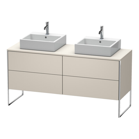 Duravit Meuble sous-lavabo XSquare 160x54,8x77,8cm, 4 tiroirs, debout, taupe mat