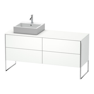 Duravit Meuble sous-lavabo XSquare 160x54,8x77,8cm, 4 tiroirs, st, B gauche, blanc mat