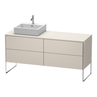 Duravit Meuble sous-lavabo XSquare 160x54,8x77,8cm, 4 tiroirs, st, Bec. g, Taupe
