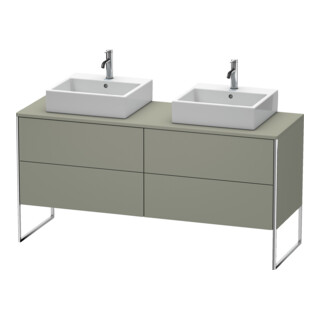 Duravit Meuble sous-lavabo XSquare 160x54,8x77,8cm, 4 tiroirs, st, st-g s-mat
