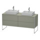 Duravit Meuble sous-lavabo XSquare 160x54,8x77,8cm, 4 tiroirs, st, st-g s-mat-1