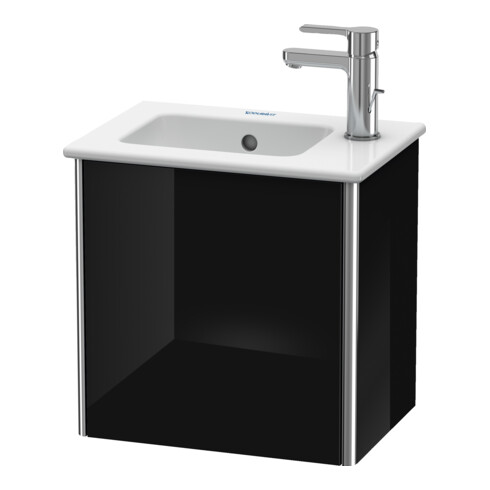 Duravit Meuble sous-lavabo XSquare 41x28,9x40 cm, suspendu, G. gauche, noir brillant