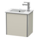 Duravit Meuble sous-lavabo XSquare 41x28,9x40 cm, suspendu, porte droite, taupe