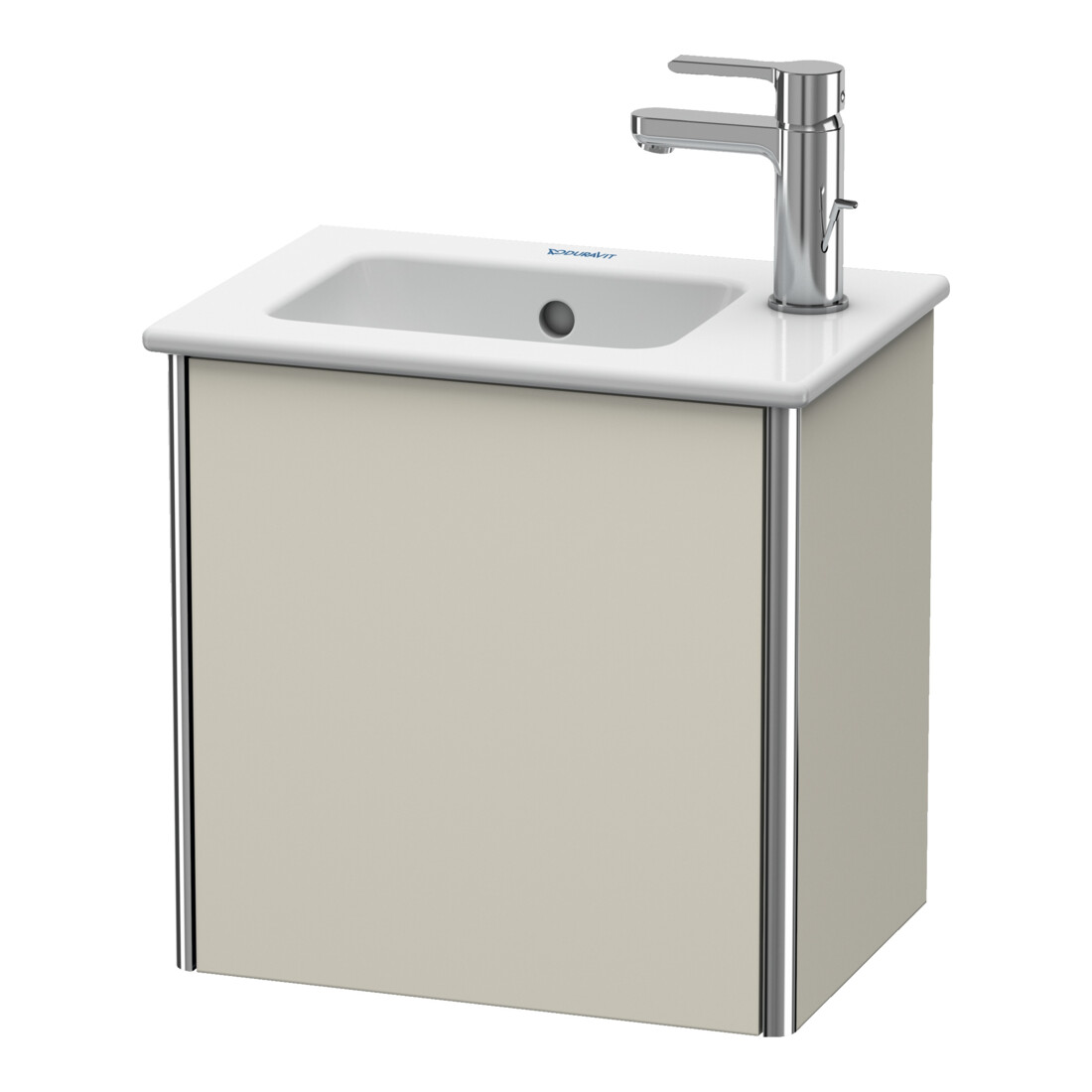 Duravit Meuble sous-lavabo XSquare 41x28,9x40 cm, suspendu, porte gauche, taupe