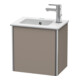 Duravit Meuble sous-lavabo XSquare 41x28,9x40 cm, suspendu, T. gauche, basalte mat
