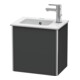 Duravit Meuble sous-lavabo XSquare 41x28,9x40 cm, suspendu, T. gauche, graphite mat