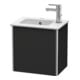 Duravit Meuble sous lavabo XSquare 41x28,9x40 cm, suspendu, T. gauche, graphite mat-1