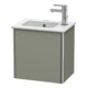 Duravit Meuble sous lavabo XSquare 41x28,9x40 cm, wd, T droite, gris pierre mat s-matt
