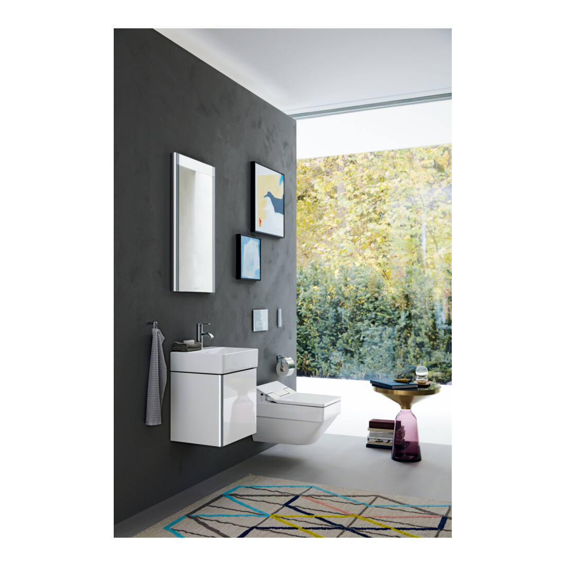 Duravit Meuble sous-lavabo XSquare 43,4x34x39,7 cm, suspendu, porte gauche, blanc brillant