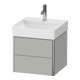 Duravit Meuble sous-lavabo XSquare 48,4x46x39,7 cm, 2 tiroirs, suspendu, béton grisé