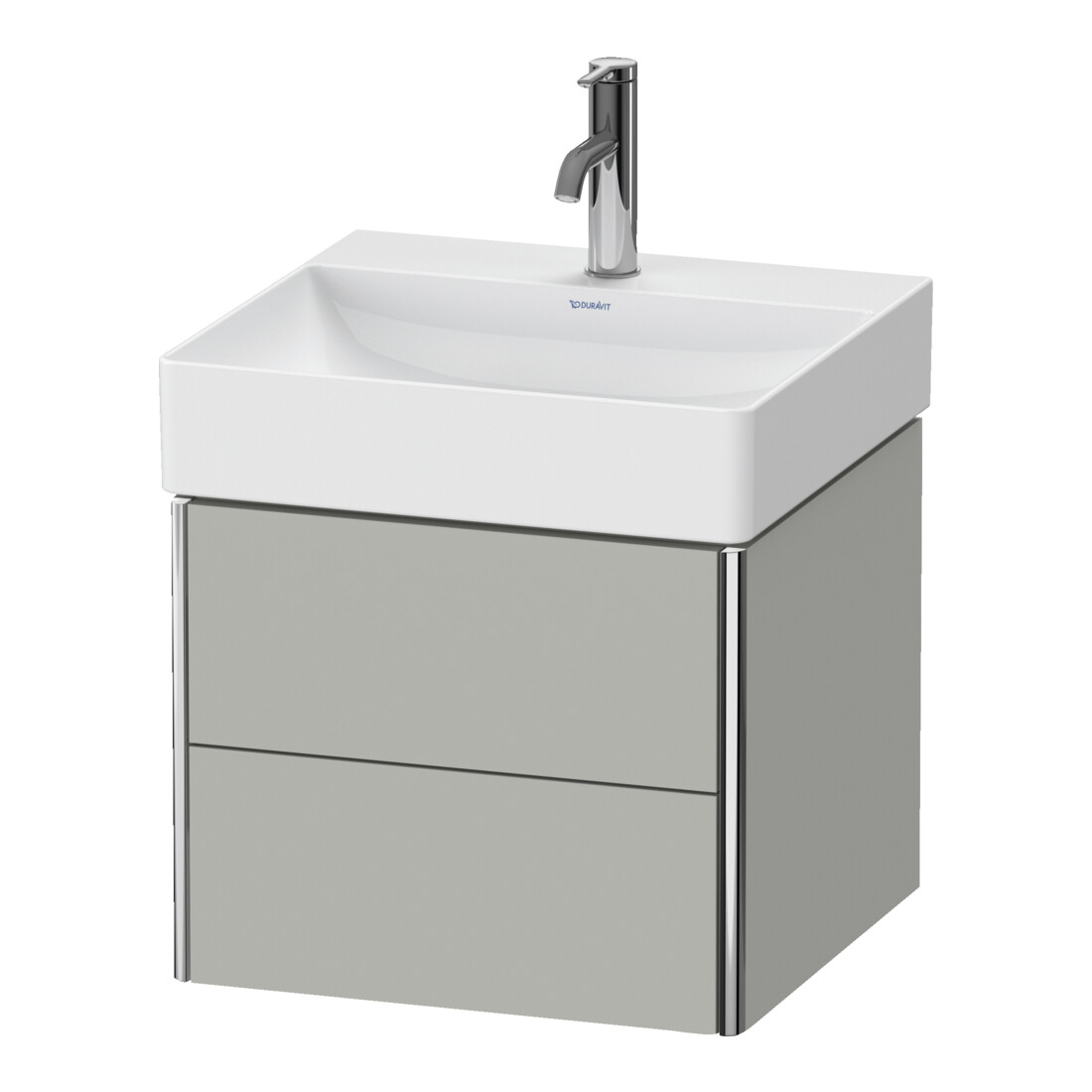 Duravit Meuble sous-lavabo XSquare 48,4x46x39,7 cm, 2 tiroirs, suspendu, béton grisé