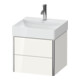 Duravit Meuble sous-lavabo XSquare 48,4x46x39,7 cm, 2 tiroirs, suspendu, blanc brillant