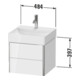 Duravit Meuble sous-lavabo XSquare 48,4x46x39,7 cm, 2 tiroirs, suspendu, blanc mat