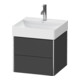 Duravit Meuble sous lavabo XSquare 48,4x46x39,7 cm, 2 tiroirs, suspendu, graph ma
