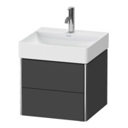 Duravit Meuble sous lavabo XSquare 48,4x46x39,7 cm, 2 tiroirs, suspendu, graph ma-2