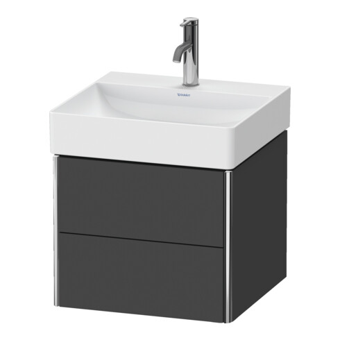 Duravit Meuble sous lavabo XSquare 48,4x46x39,7 cm, 2 tiroirs, suspendu, graph ma