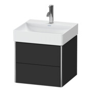 Duravit Meuble sous-lavabo XSquare 48,4x46x39,7 cm, 2 tiroirs, suspendu, graphite mat