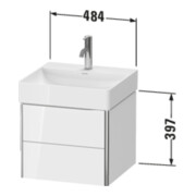 Duravit Meuble sous-lavabo XSquare 48,4x46x39,7 cm, 2 tiroirs, suspendu, lin-5