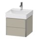 Duravit Meuble sous-lavabo XSquare 48,4x46x39,7 cm, 2 tiroirs, suspendu, Tau mat