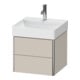 Duravit Meuble sous-lavabo XSquare 48,4x46x39,7 cm, 2 tiroirs, suspendu, Tau mat-1
