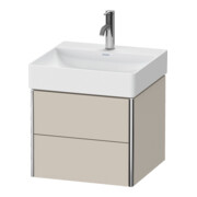 Duravit Meuble sous-lavabo XSquare 48,4x46x39,7 cm, 2 tiroirs, suspendu, Tau mat