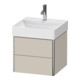 Duravit Meuble sous-lavabo XSquare 48,4x46x39,7 cm, 2 tiroirs, suspendu, taupe