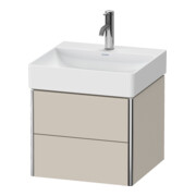 Duravit Meuble sous-lavabo XSquare 48,4x46x39,7 cm, 2 tiroirs, suspendu, taupe-2