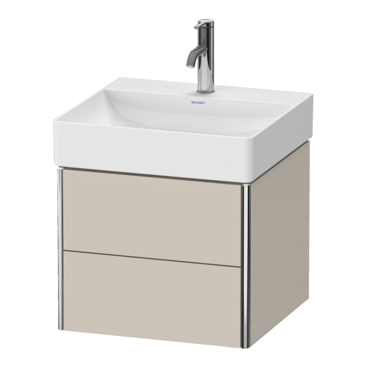 Duravit Meuble sous-lavabo XSquare 48,4x46x39,7 cm, 2 tiroirs, suspendu, taupe