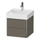 Duravit Meuble sous-lavabo XSquare 48,4x46x39,7 cm, 2 tiroirs, wd, gris s-mat