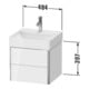 Duravit Meuble sous-lavabo XSquare 48,4x46x39,7 cm, 2 tiroirs, wd, No we. s-mat