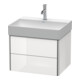 Duravit Meuble sous lavabo XSquare 58,4x46 cm, blanc brillant, 2 tiroirs, suspendu