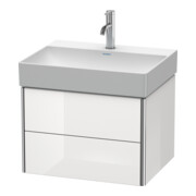Duravit Meuble sous lavabo XSquare 58,4x46 cm, blanc brillant, 2 tiroirs, suspendu-2