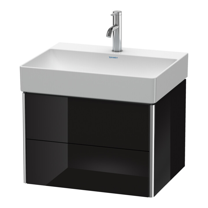 Duravit Meuble sous lavabo XSquare 58,4x46 cm, blanc brillant, 2 tiroirs, suspendu