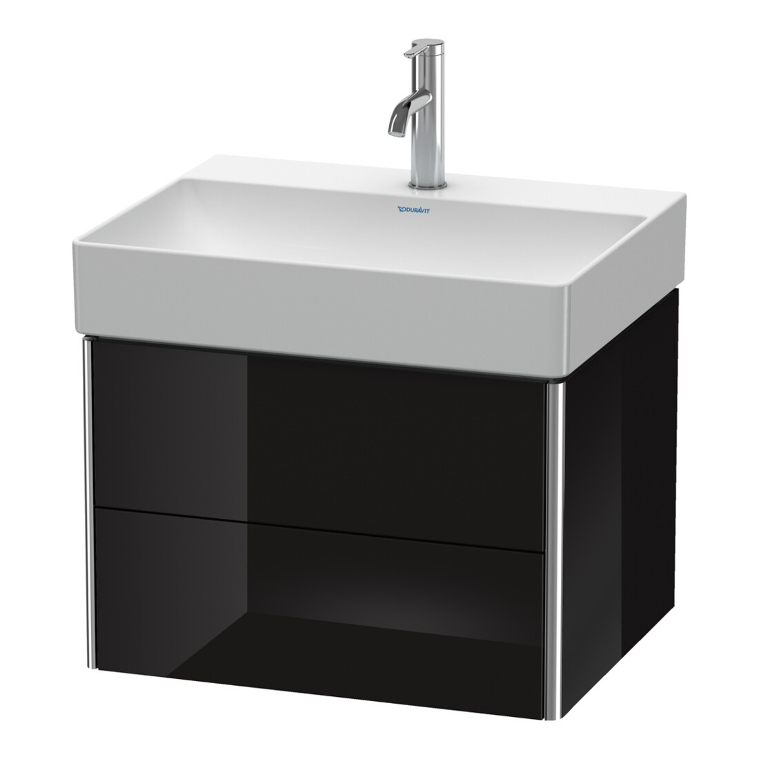 Duravit Meuble sous lavabo XSquare 58,4x46 cm, blanc brillant, 2 tiroirs, suspendu