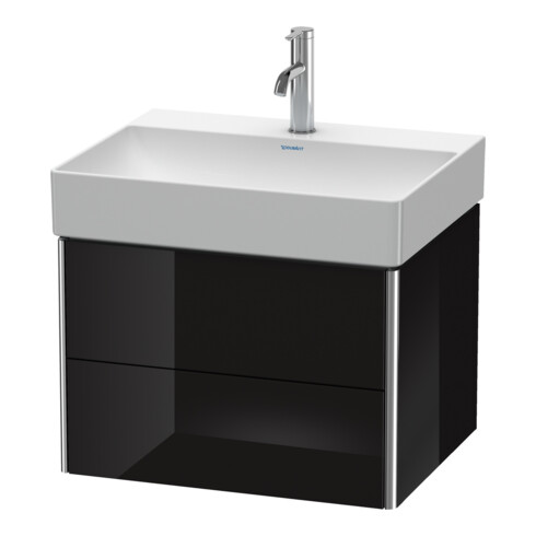 Duravit Meuble sous lavabo XSquare 58,4x46 cm, blanc brillant, 2 tiroirs, suspendu
