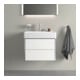 Duravit Meuble sous lavabo XSquare 58,4x46 cm, blanc mat, 2 tiroirs, suspendu