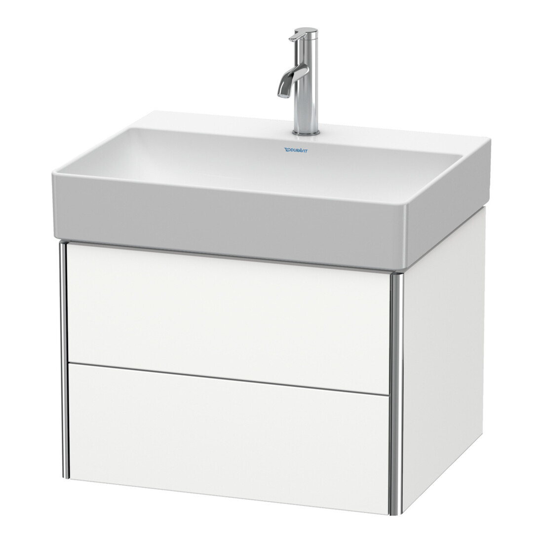 Duravit Meuble sous lavabo XSquare 58,4x46 cm, blanc mat, 2 tiroirs, suspendu