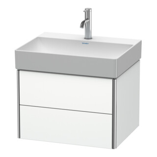 Duravit Meuble sous lavabo XSquare 58,4x46 cm, blanc mat, 2 tiroirs, suspendu