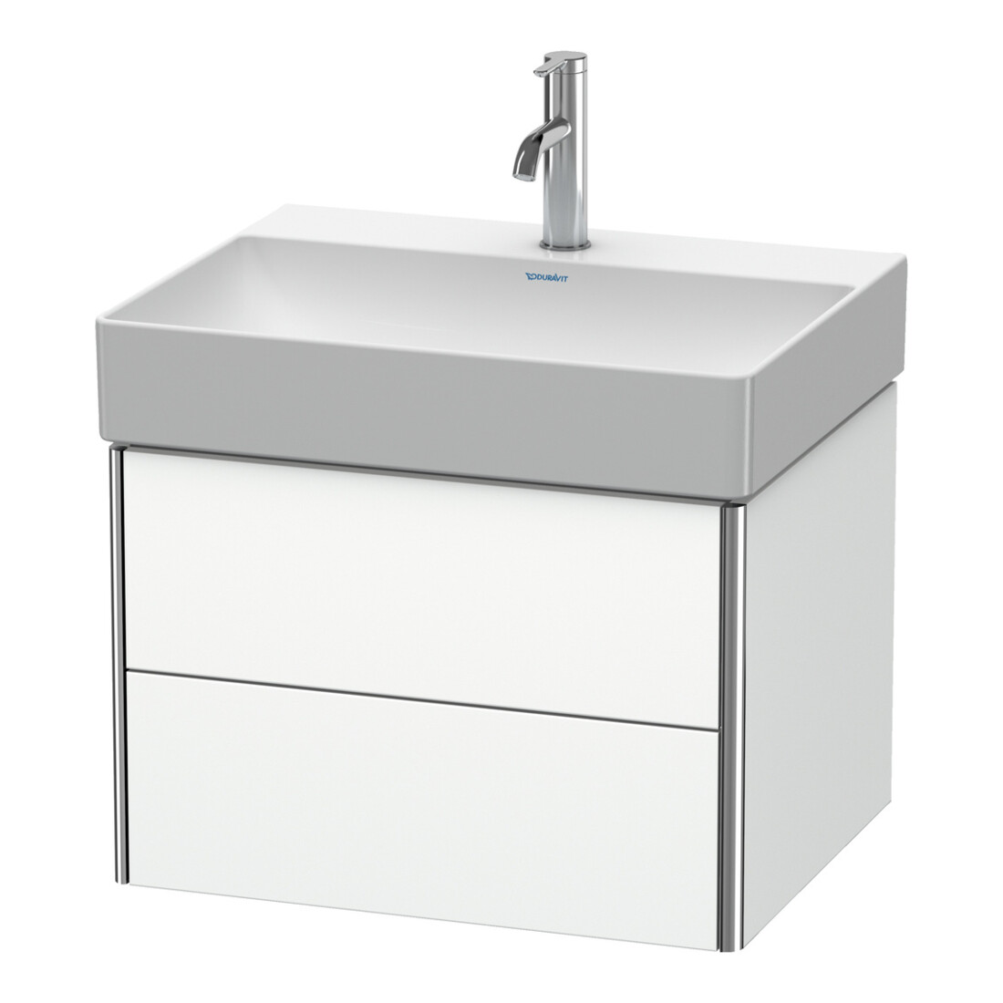 Duravit Meuble sous lavabo XSquare 58,4x46 cm, blanc mat, 2 tiroirs, suspendu