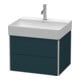 Duravit Meuble sous lavabo XSquare 58,4x46 cm, bleu mat, 2 tiroirs, suspendu-2
