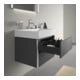 Duravit Meuble sous lavabo XSquare 58,4x46 cm, graphite mat, 2 tiroirs, suspendu