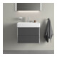 Duravit Meuble sous lavabo XSquare 58,4x46 cm, graphite mat, 2 tiroirs, suspendu